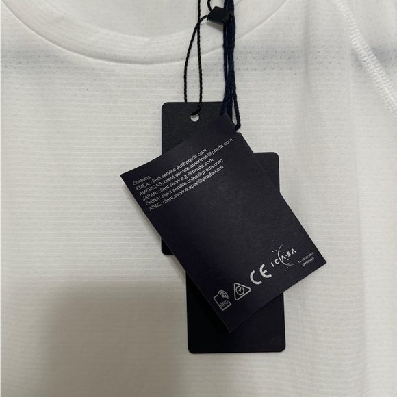 Prada Short Sleeved Athletic Workout White Shirt NWT Rare White Prada Logo - Picture 4 of 5
